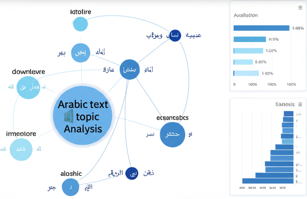 Topic Analysis showing clustering of related Arabic social media posts