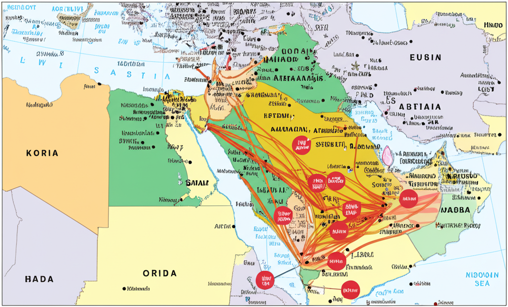 Geographic Distribution showing regional analysis of topics